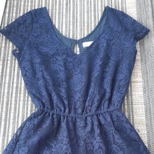 Abercrombie Navy Lace Romper